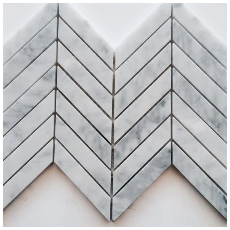 white carrara polished marble chevron mosaic white carrara polished marble chevron mosaic