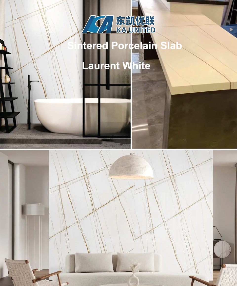 Laurent Black Gold Sintered Stone Projects