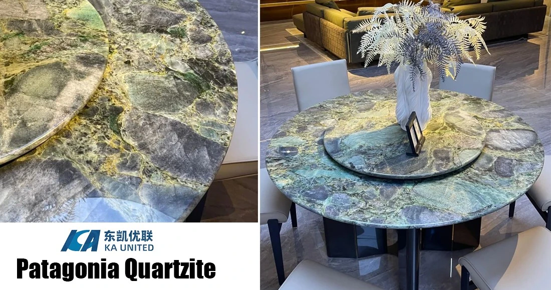 Palladium Smeraldo Quartzite Susan Lazy Round Tables Palladium Smeraldo Quartzite Susan Lazy Round Tables