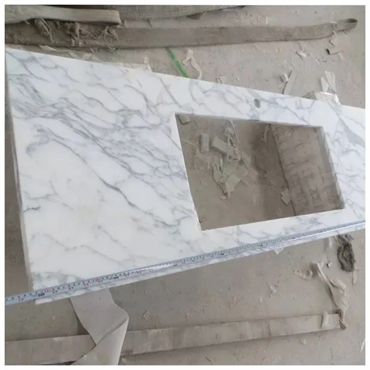 Arabescato White Marble Countertop Slab