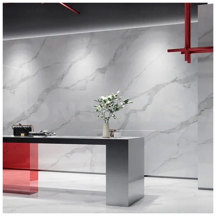 White Marble Effect Sintered Feature Wall projects