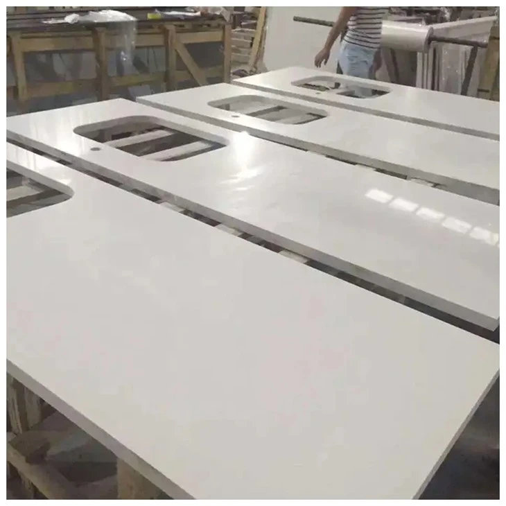 Sparkle White Quartz Kitchen Countertops