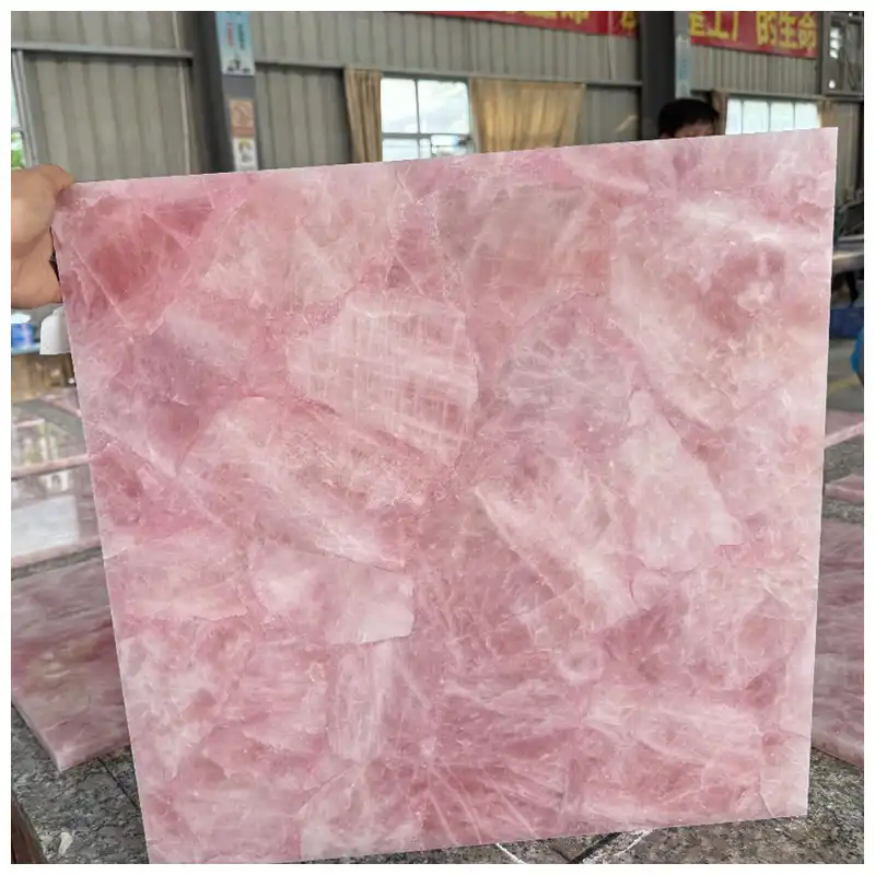 Crystal Rose Quartz Gemstone Tiles