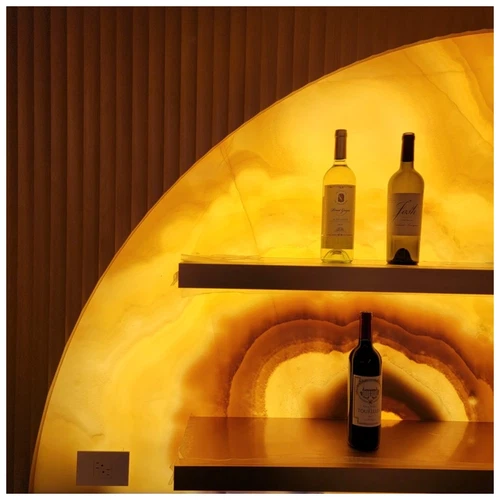 Yellow Onyx Backlit Feature Wall Projects-KA UNITED Yellow Onyx Backlit Feature Wall Projects-KA UNITED