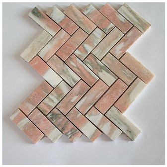 노르웨이 핑크 대리석 모자이크 타일